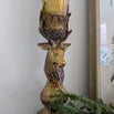 Antiqued Gold Baroque Reindeer Candle Holder