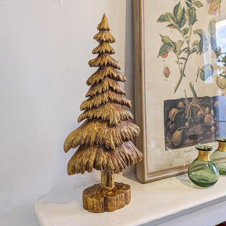 Decorative Antiqued Gold Baroque Tree