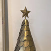 Antiqued Gold Metal Disc Christmas Tree