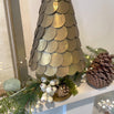 Antiqued Gold Metal Disc Christmas Tree