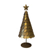 Antiqued Gold Metal Disc Christmas Tree