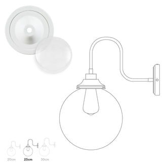 Laguna Outdoor Swan Neck Wall Light