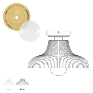 Aquarius Outdoor Semi Flush Ceiling Light