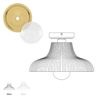 Aquarius Outdoor Semi Flush Ceiling Light