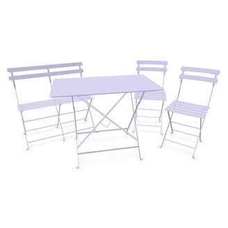 Bistro Dining Table + Bench +2 Chair Set