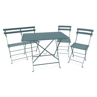 Bistro Dining Table + Bench +2 Chair Set