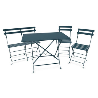 Bistro Dining Table + Bench +2 Chair Set