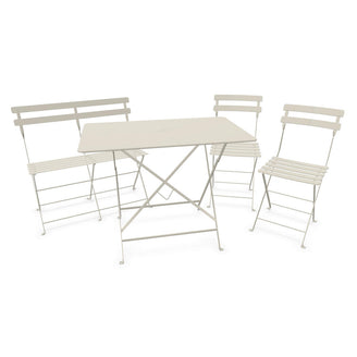 Bistro Dining Table + Bench +2 Chair Set
