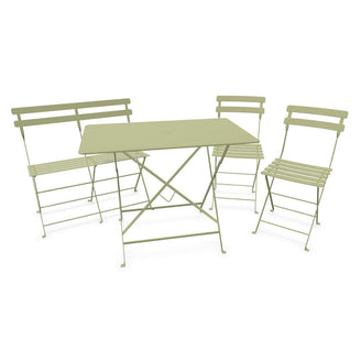 Bistro Dining Table + Bench +2 Chair Set