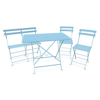 Bistro Dining Table + Bench +2 Chair Set