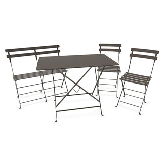 Bistro Dining Table + Bench +2 Chair Set