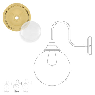 Laguna Outdoor Swan Neck Wall Light