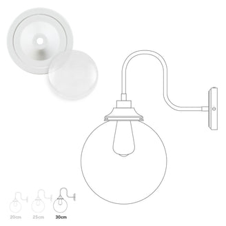 Laguna Outdoor Swan Neck Wall Light