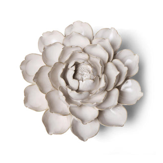 Ceramic Camelia Flower Ivory