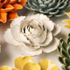 Ceramic English Rose Flower Soft Ivory