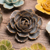 Ceramic English Rose Flower Duck Egg Blue