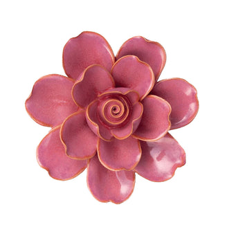 Ceramic Gardenia Flower Rose Pink