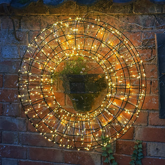 Oversized Outdoor Illuminated LED Wreath