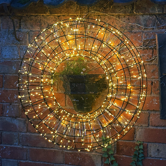 Oversized Outdoor Illuminated LED Wreath