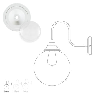 Laguna Outdoor Swan Neck Wall Light