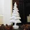 White Decorative Carved Effect Christmas Tree