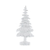 White Decorative Carved Effect Christmas Tree