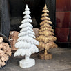 White Decorative Carved Effect Christmas Tree