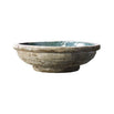 Deep Stoneware Water Bowl with Teal Glaze
