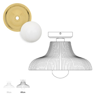Aquarius Outdoor Semi Flush Ceiling Light