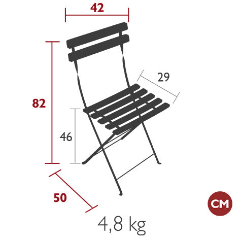 Bistro Chair - Metal specification