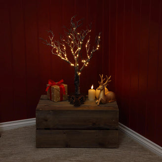 Frosted Winter LED Twig Trees