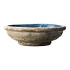 Deep Stoneware Water Bowl with Teal Glaze