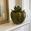Green Glazed Fluted Planter