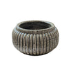 Glazed Round Ribbed Planter