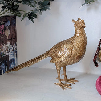 Gold Pheasant Christmas Table Decoration