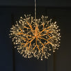 Hanging 30cm LED Dandelion Sphere Burnt Orange