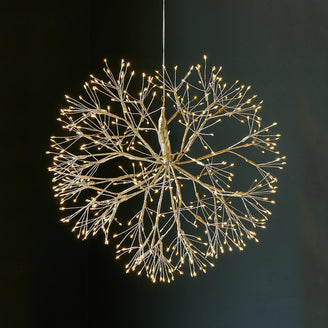 Hanging 40cm LED Gold Dandelion Sphere