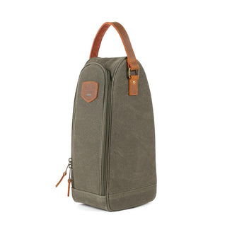 Waxed Canvas Two-Bottle Wine Cooler Bag