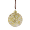 Ivory and Gold Glass Bauble