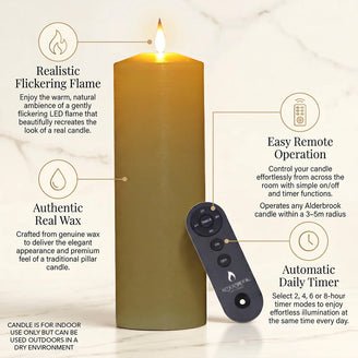 Ivory LED Pillar Candles