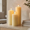 Ivory Set of 3 LED Pillar candles