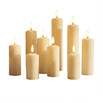 Ivory Set of 9 Slim LED Pillar candles