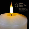 Ivory Set of 9 Slim LED Pillar candles