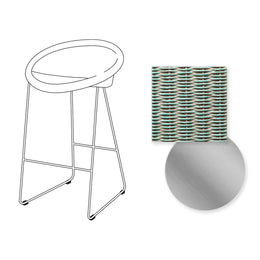 Joe Indoor Counter Stool Stainless Steel Sled Base