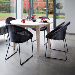 Joe Indoor Dining Chair Black Sled Base