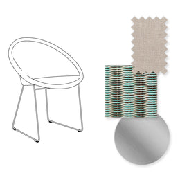 Joe Indoor Dining Chair Stainless Steel Sled Base