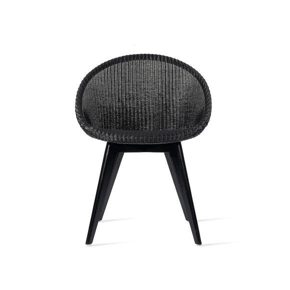 Joe Indoor Dining Chair with Black Wood Legs