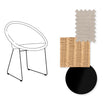 Joe Indoor Dining Chair Black Sled Base