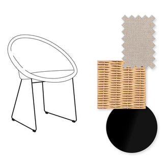 Joe Indoor Dining Chair Black Sled Base