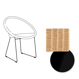 Joe Indoor Dining Chair Black Sled Base